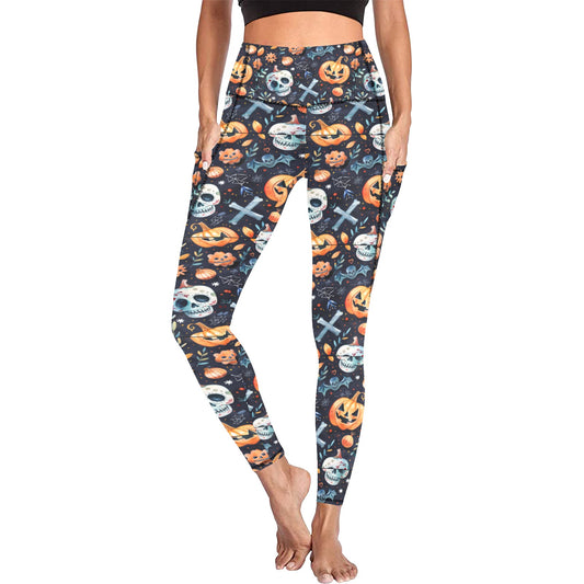 Halloween Time 3 Women's  Leggings with Pockets