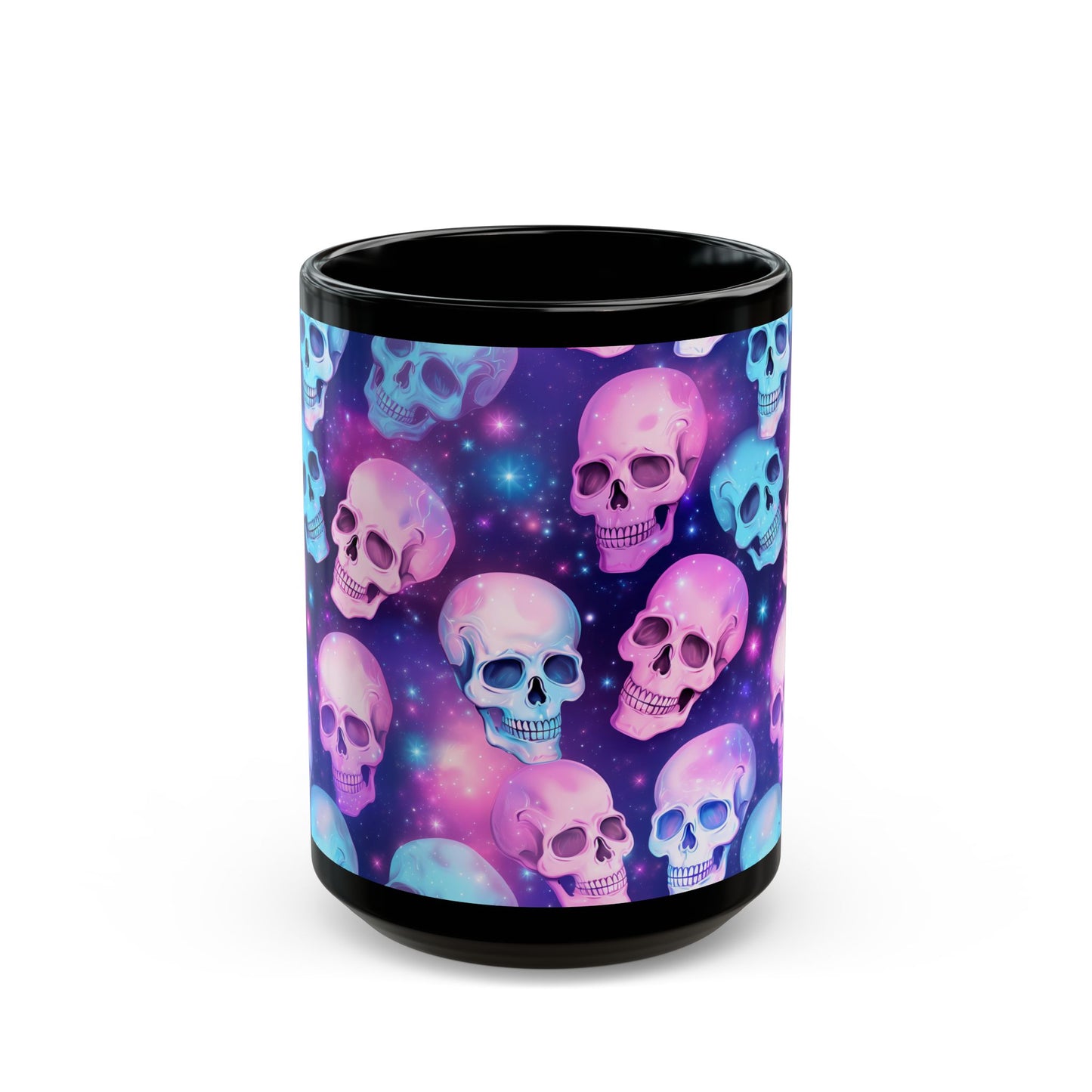 Skeleton Collage Black Mug (15oz)