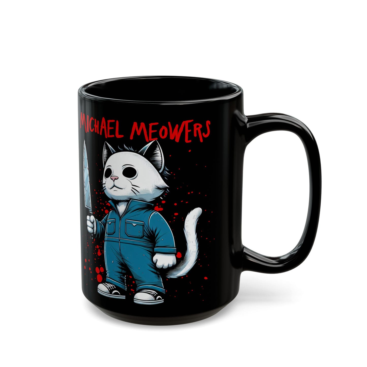 Michael Meowers Black Mug (15oz)