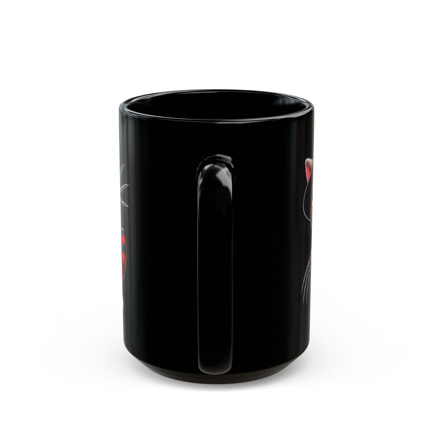 Freddie Whiskers Black Mug (15oz)