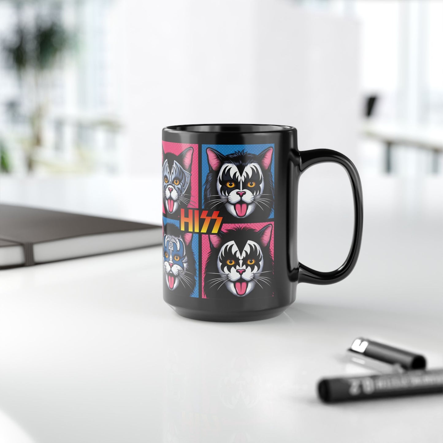 HISS 2 Black Mug (15oz)