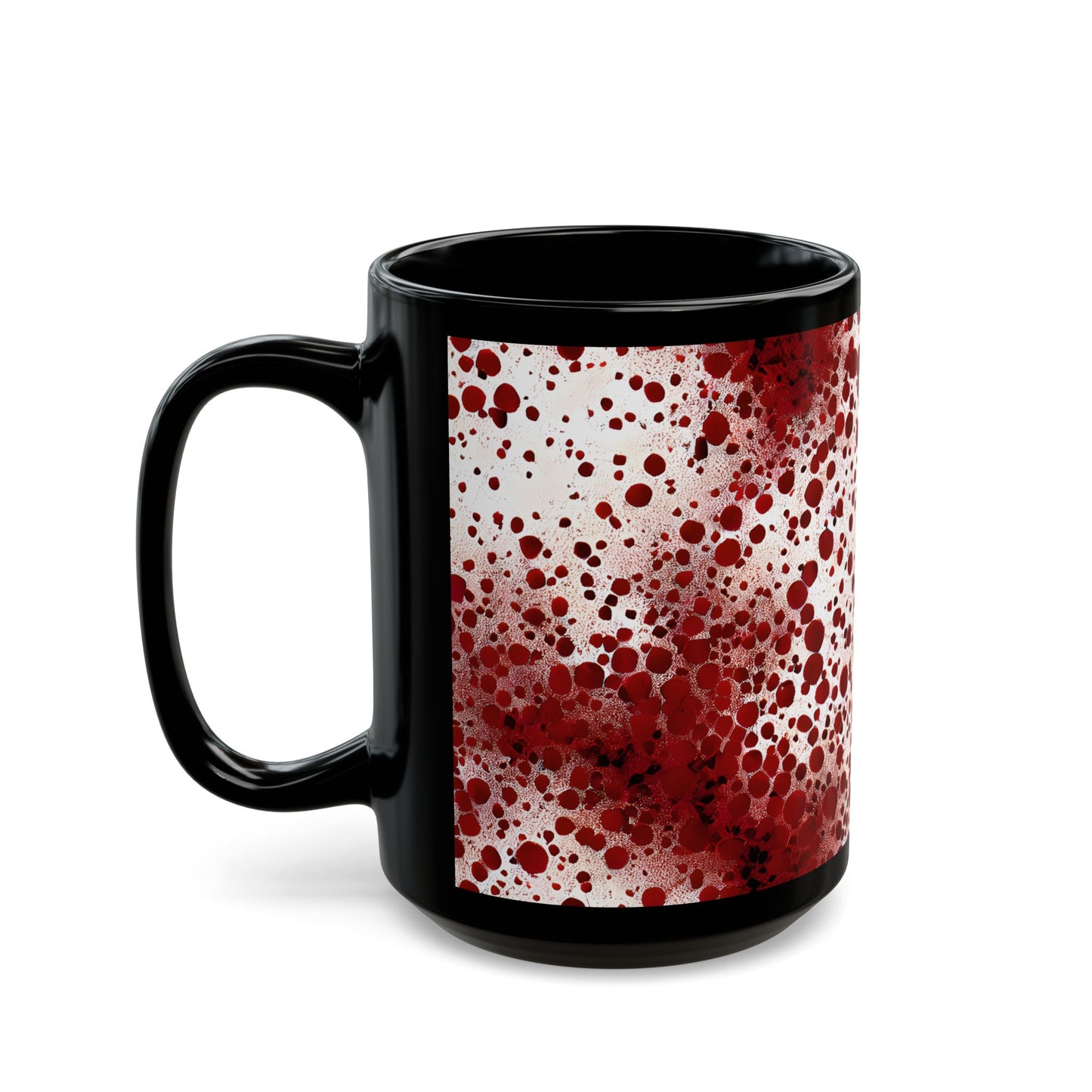 Blood Splatter Black Mug (15oz)