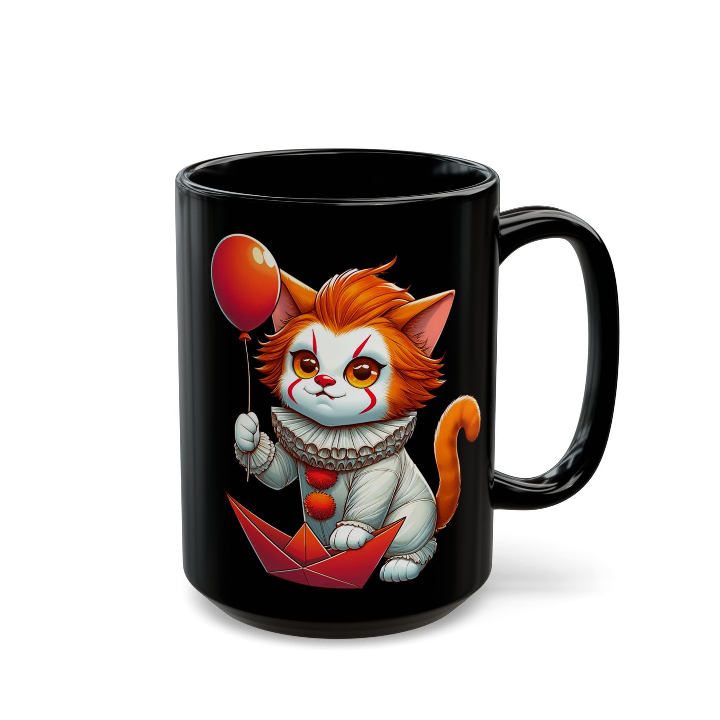 Clown Cat Black Mug (15oz)