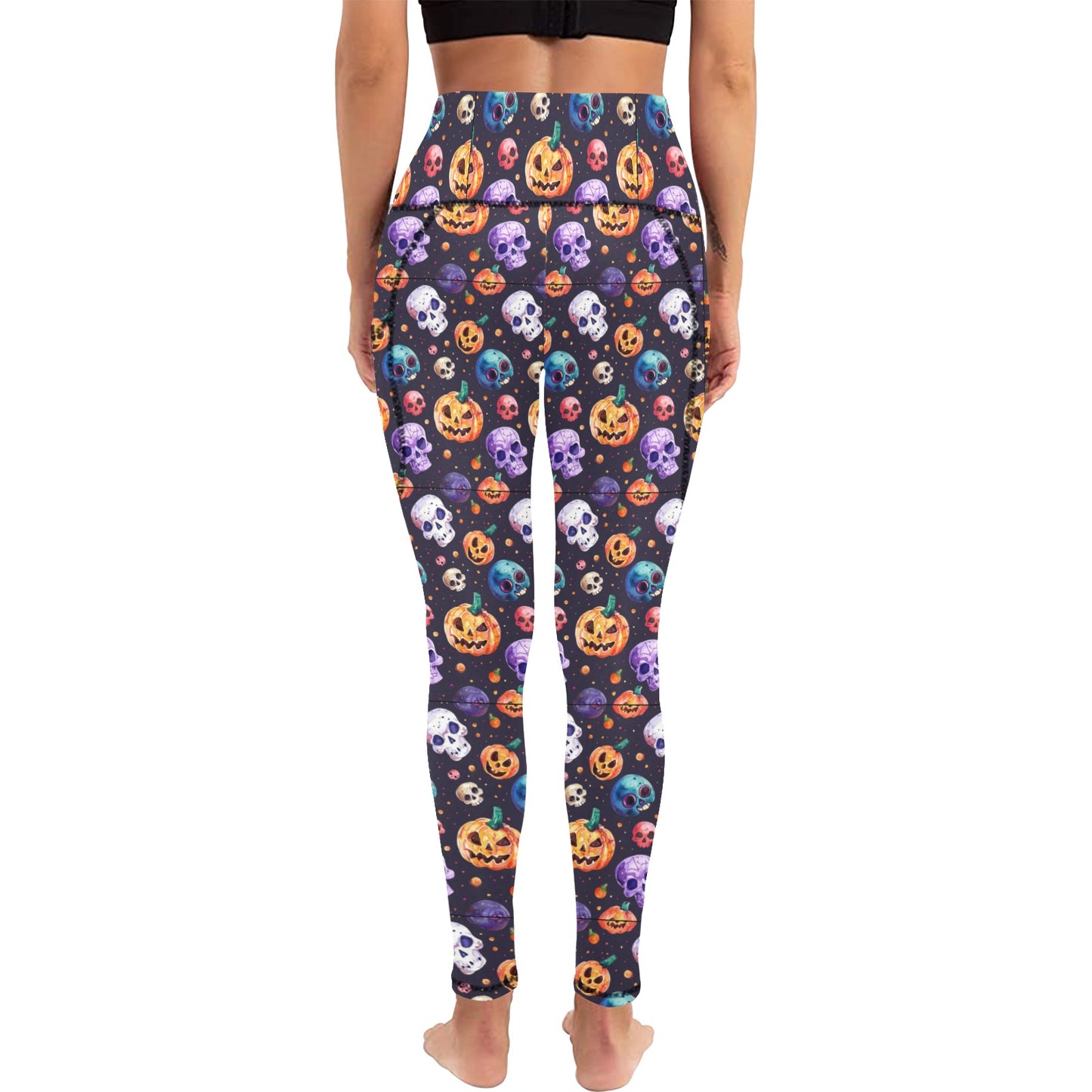 Halloween Time 2 Women's  Leggings with Pockets