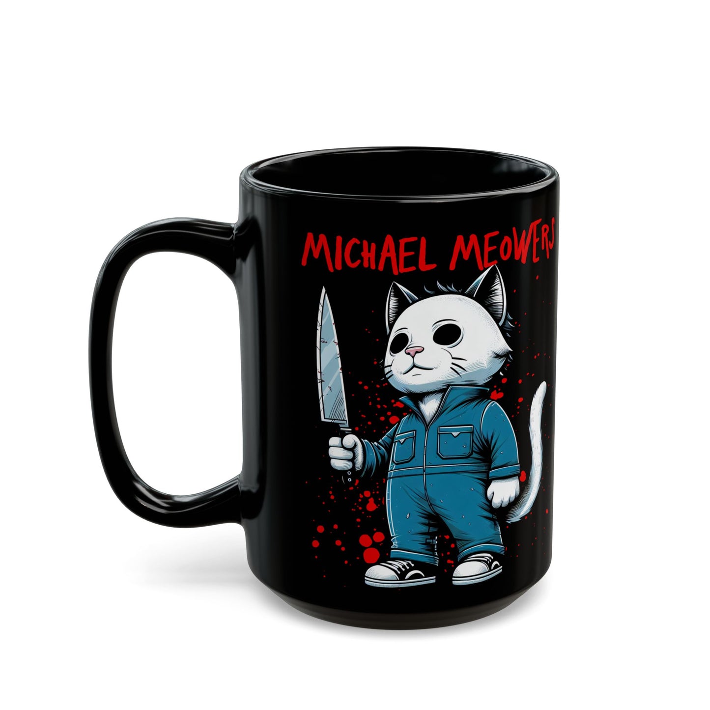 Michael Meowers Black Mug (15oz)