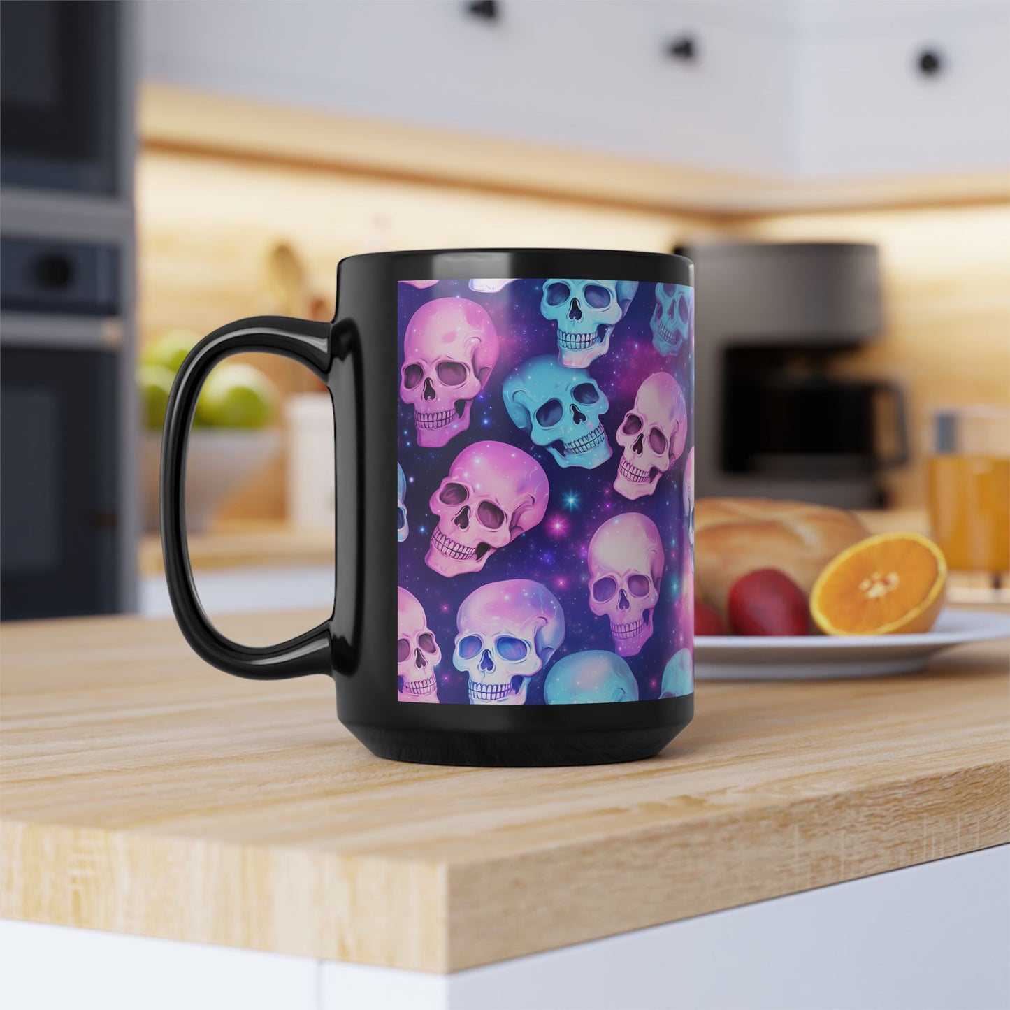 Skeleton Collage Black Mug (15oz)