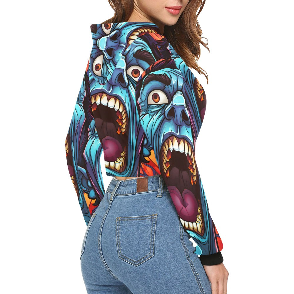 AAAAAHHHH Crop Hoodie for Women