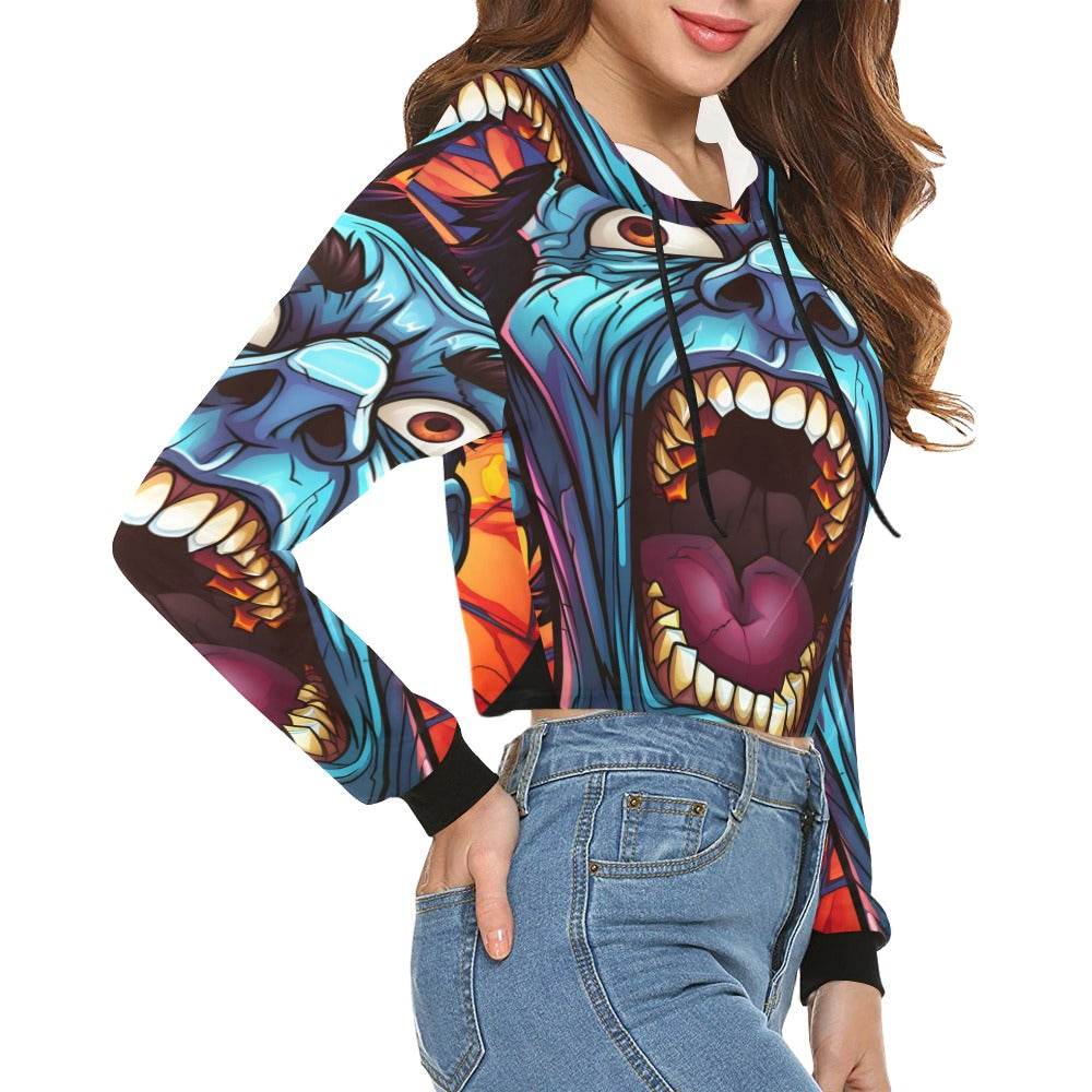 AAAAAHHHH Crop Hoodie for Women