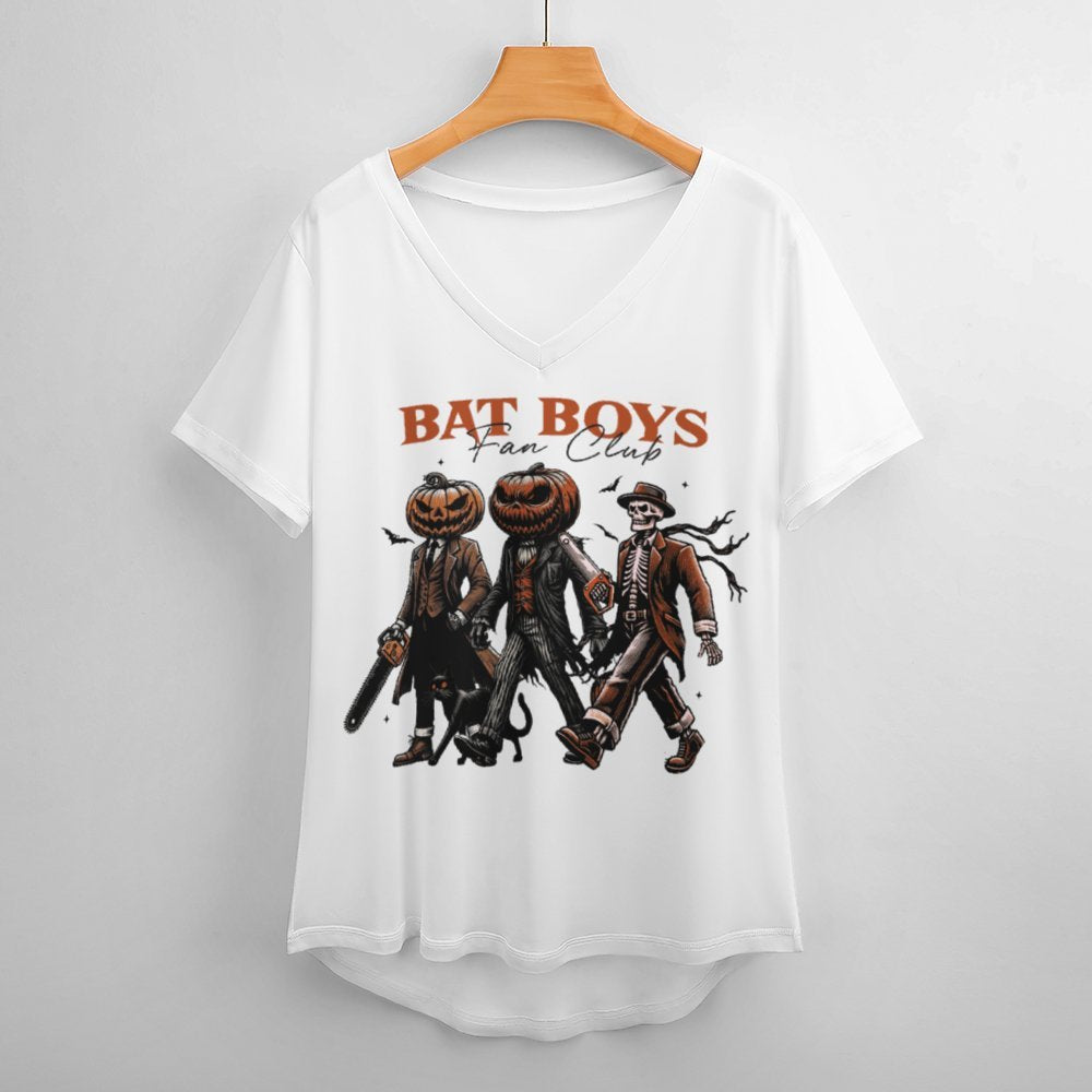 Bat Boys Short-Sleeve V-Neck T-Shirt