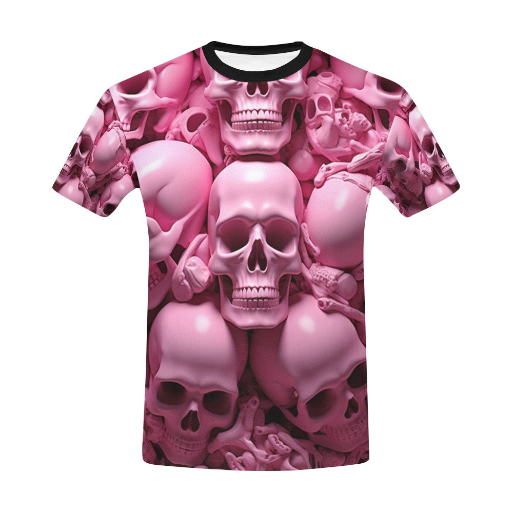 Pink Skeletons  T-Shirt for Men (USA Size)