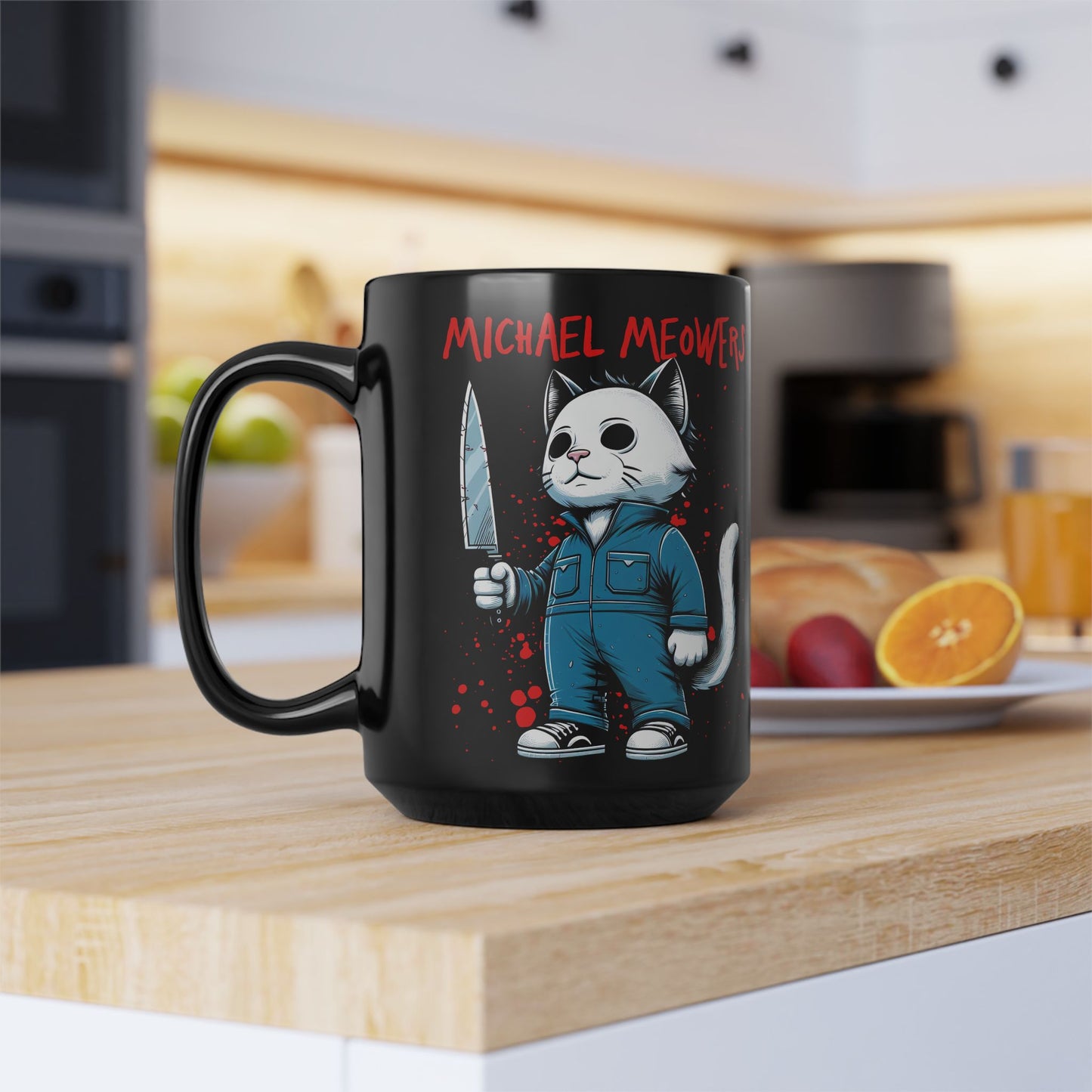 Michael Meowers Black Mug (15oz)