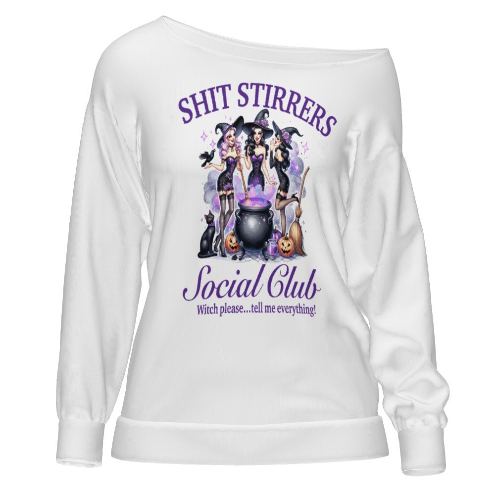 Shit Stirrers Women's Off Shoulder Sweatshirt 3 colors