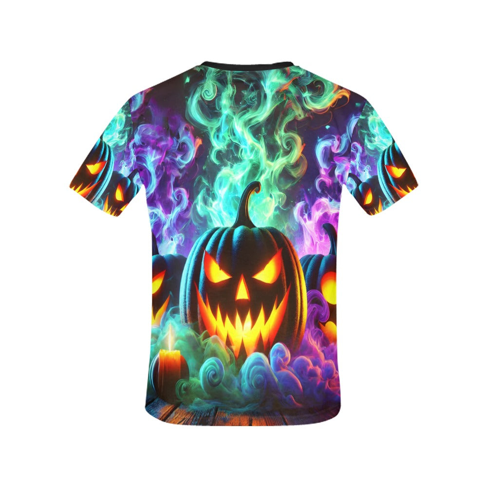 Colorful Pumpkins T-Shirt for Women (USA Size)