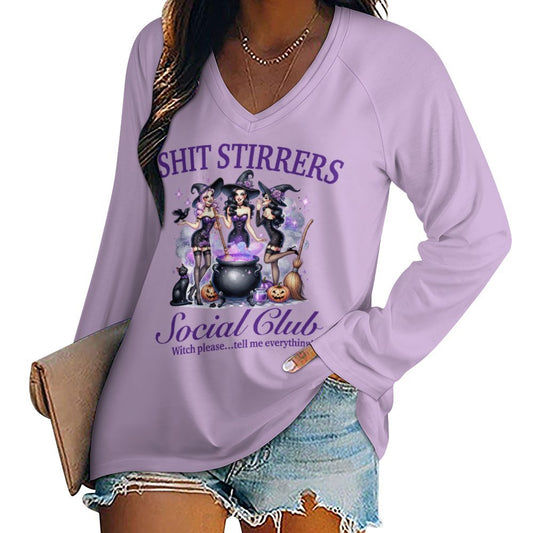 Shit Stirrers Long Sleeve Tshirt Black/ White/Puple Choices