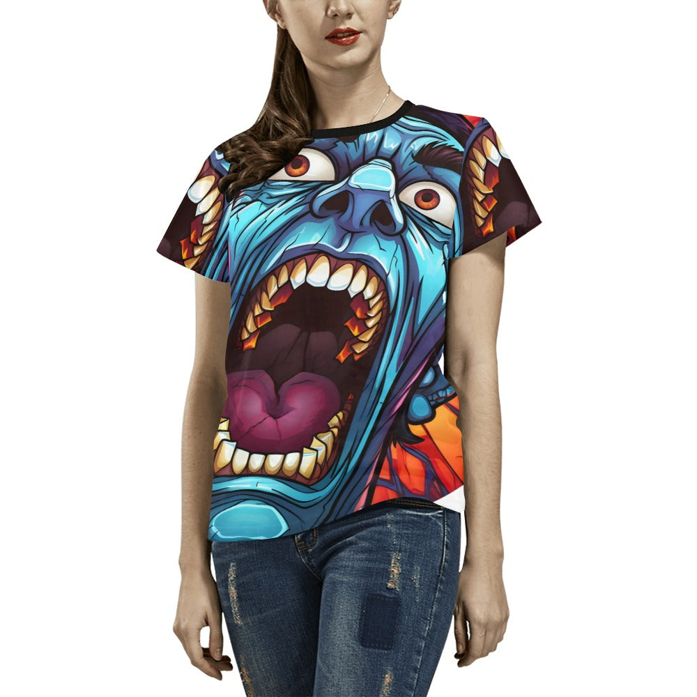 AAAAAHHHH T-Shirt for Women (USA Size) (Model T40)