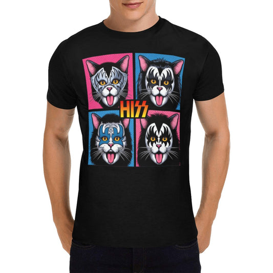 Cat Hiss  T-Shirt for Men (USA Size)