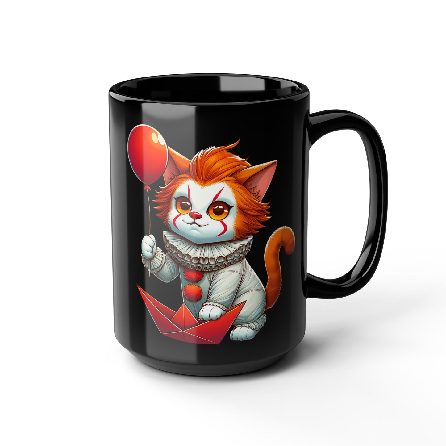 Clown Cat Black Mug (15oz)