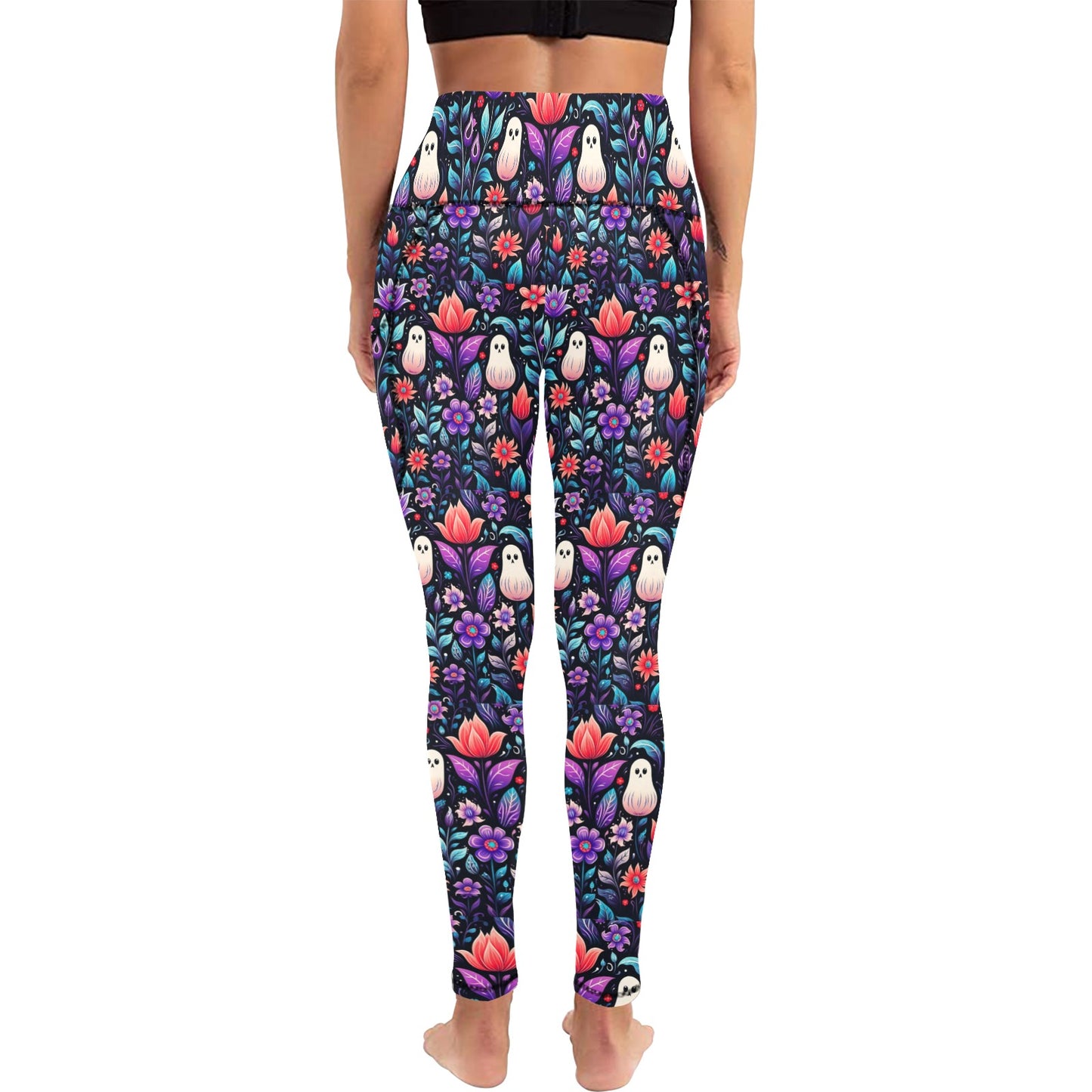 Halloween Boho  Women's Leggings with Pockets