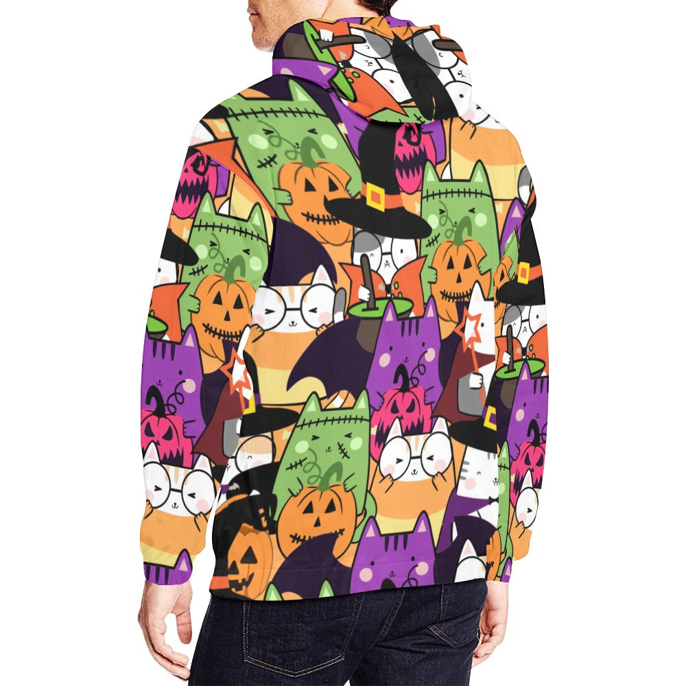 Halloween Cats  Hoodie for Men (USA Size)