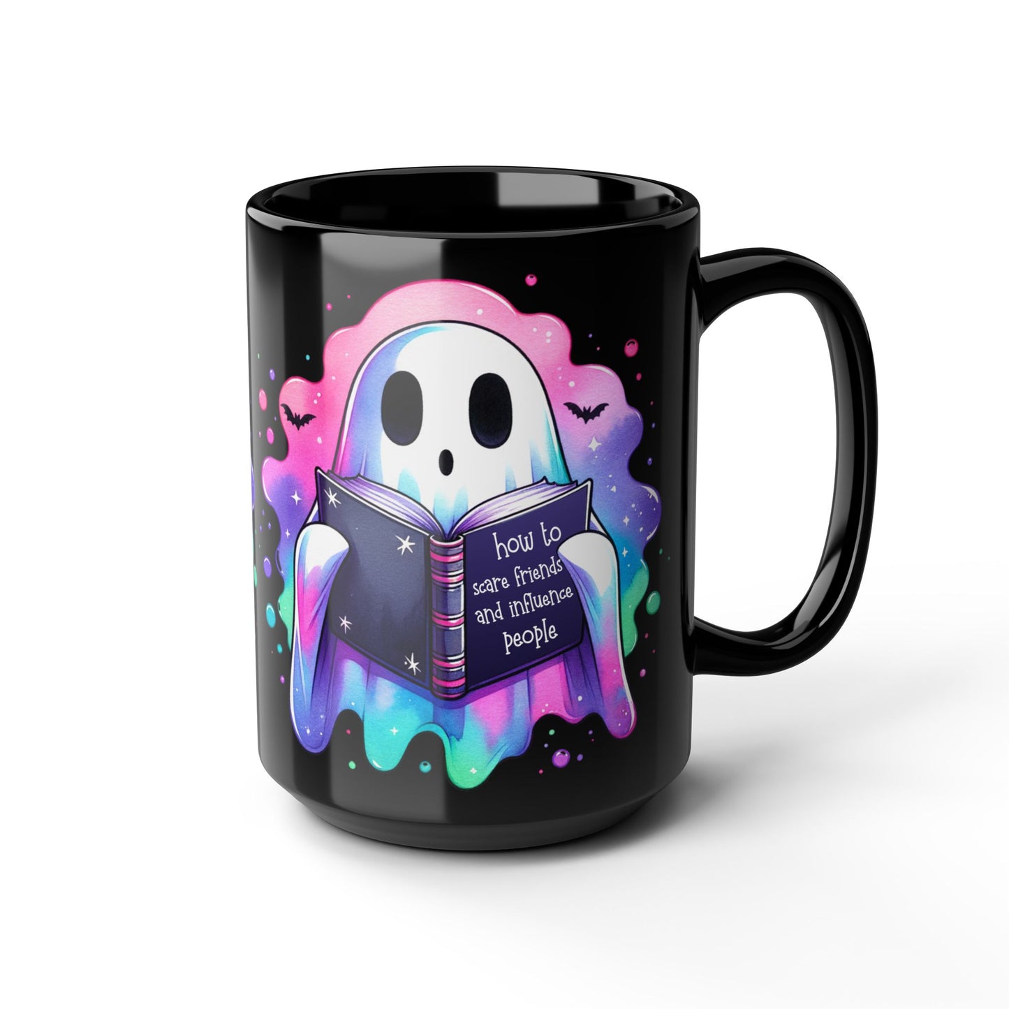 Pastel Ghost Black Mug (15oz)