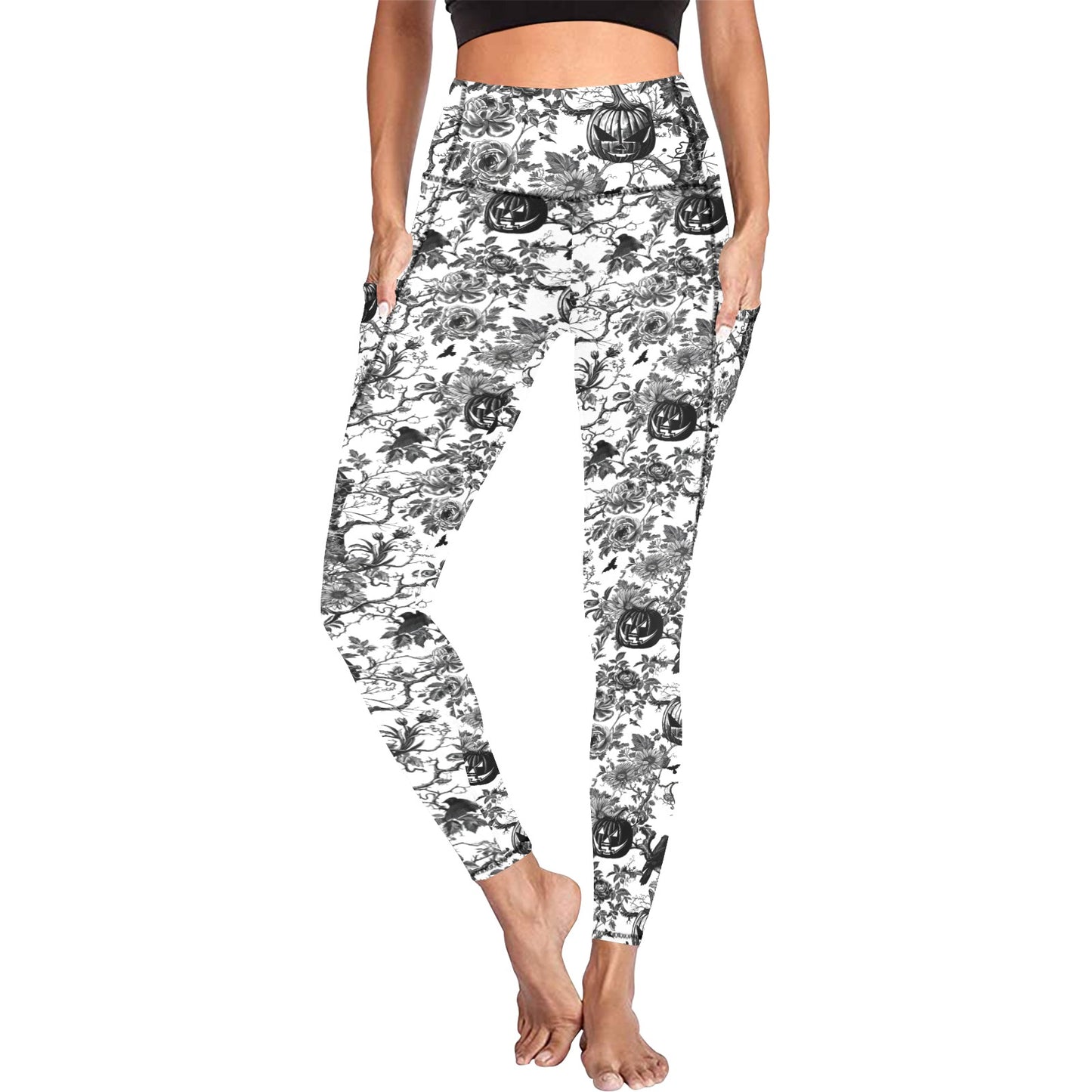 Halloween Time Again Women's  Leggings with Pockets