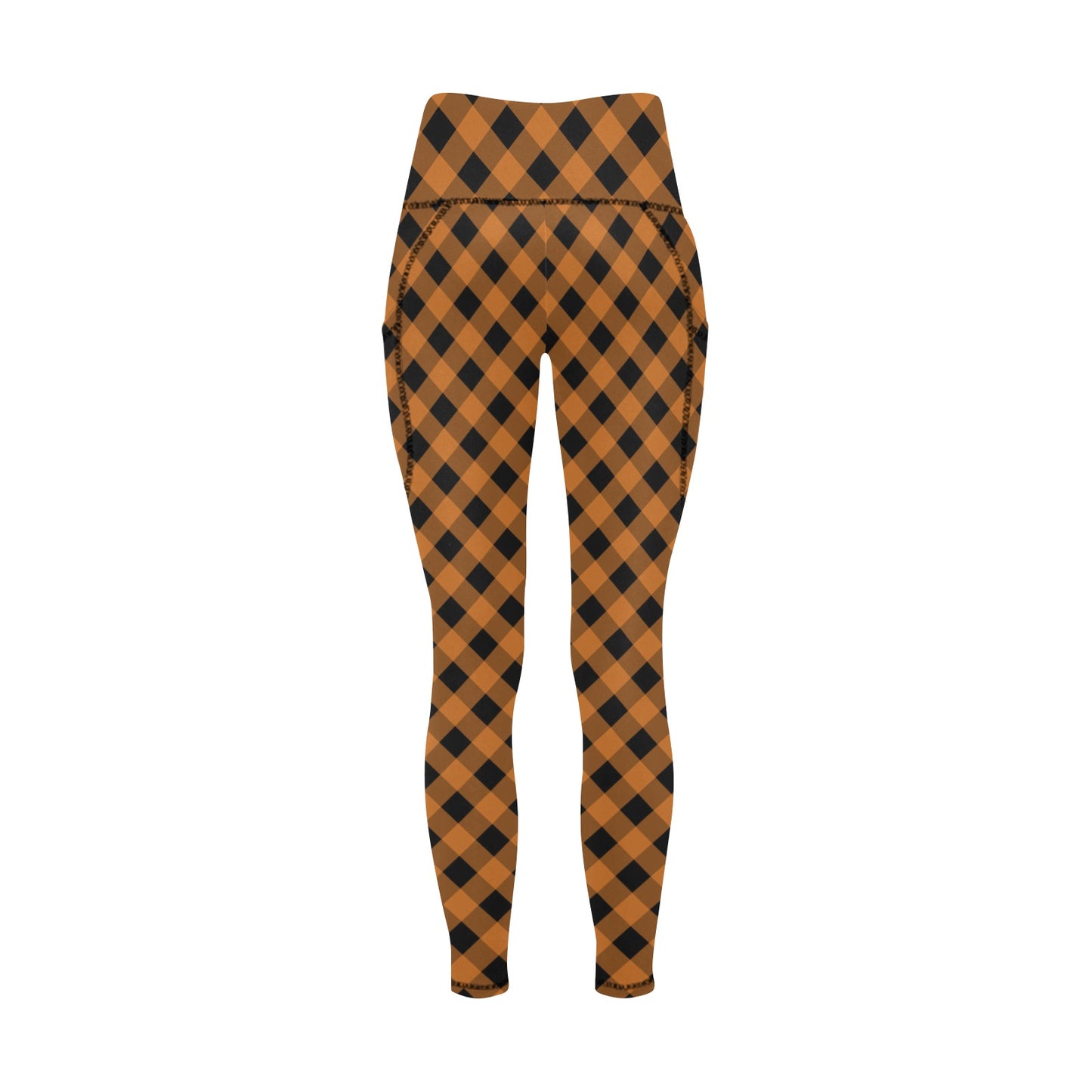 Halloween-Plaid Women's  Leggings with Pockets