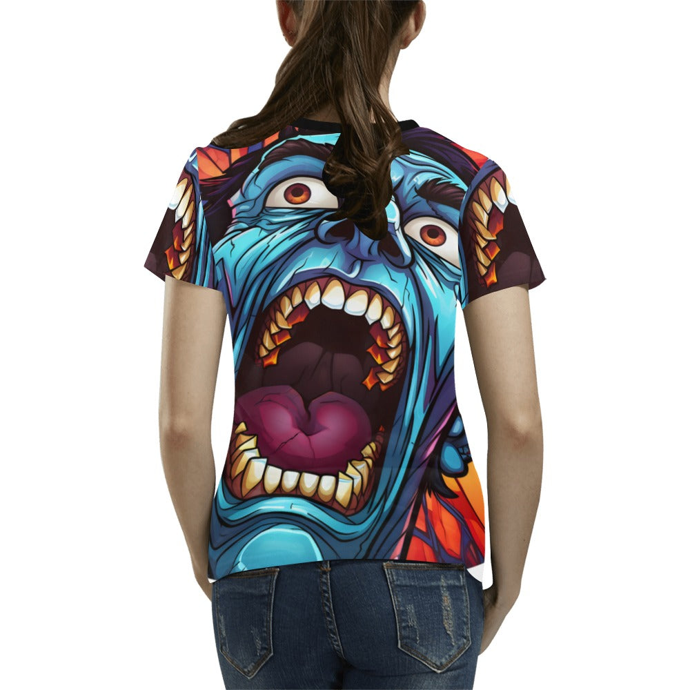 AAAAAHHHH T-Shirt for Women (USA Size) (Model T40)