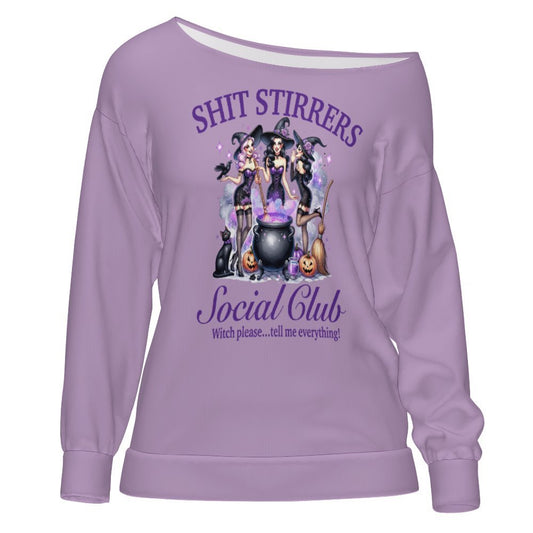 Shit Stirrers Women's Off Shoulder Sweatshirt 3 colors