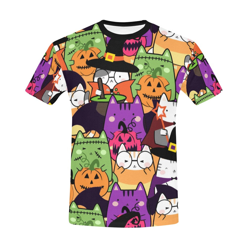 Halloween Cats T-Shirt for Men (USA Size)