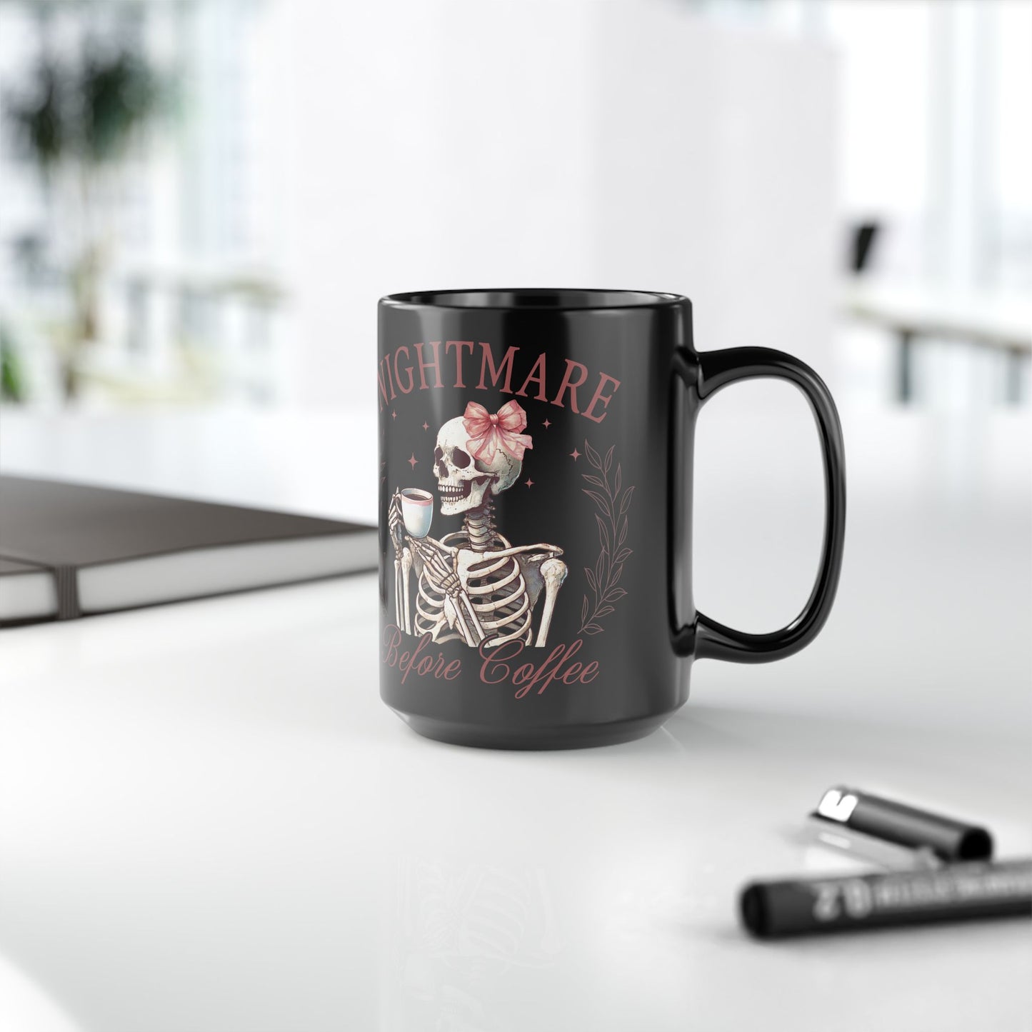 Nightmare Before Christmas Black Mug (15oz)