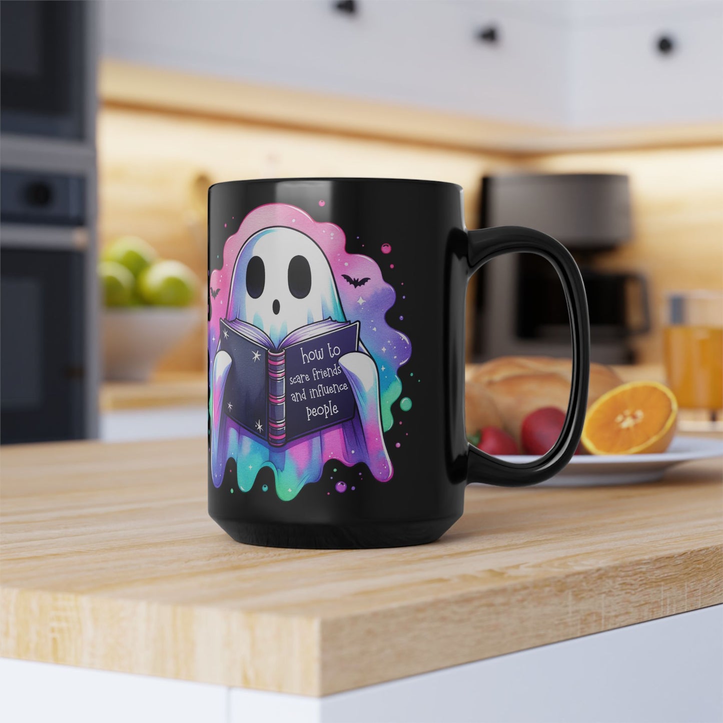 Pastel Ghost Black Mug (15oz)