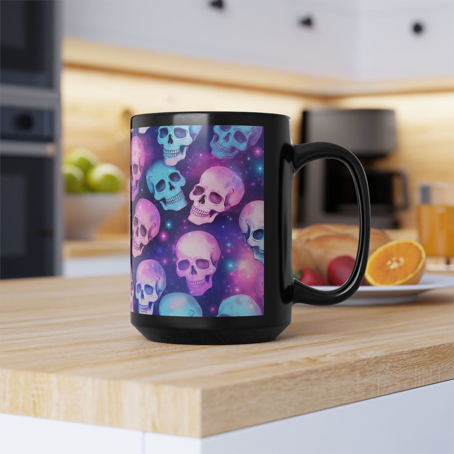 Skeleton Collage Black Mug (15oz)