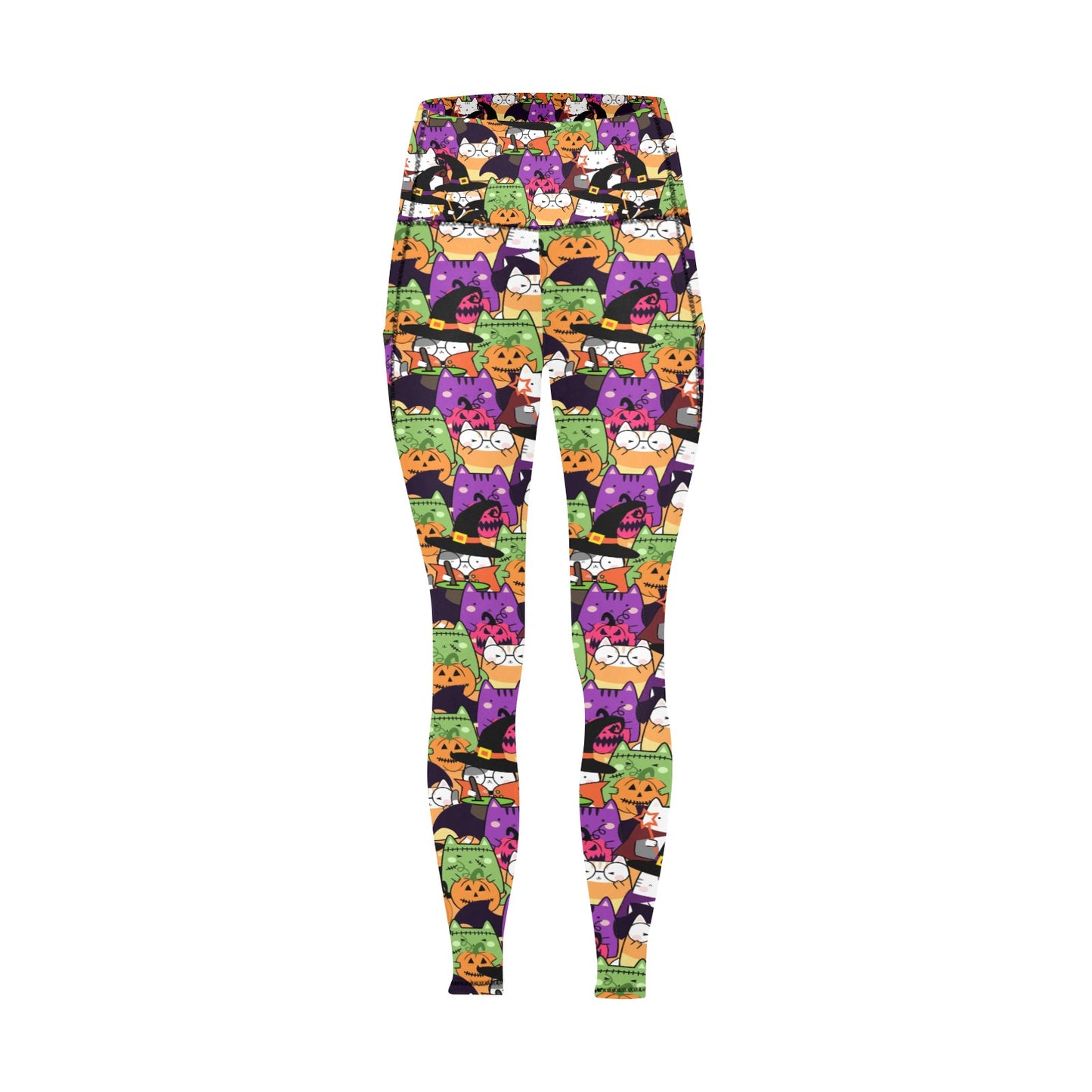 Halloween Cats Women's  Leggings with Pockets