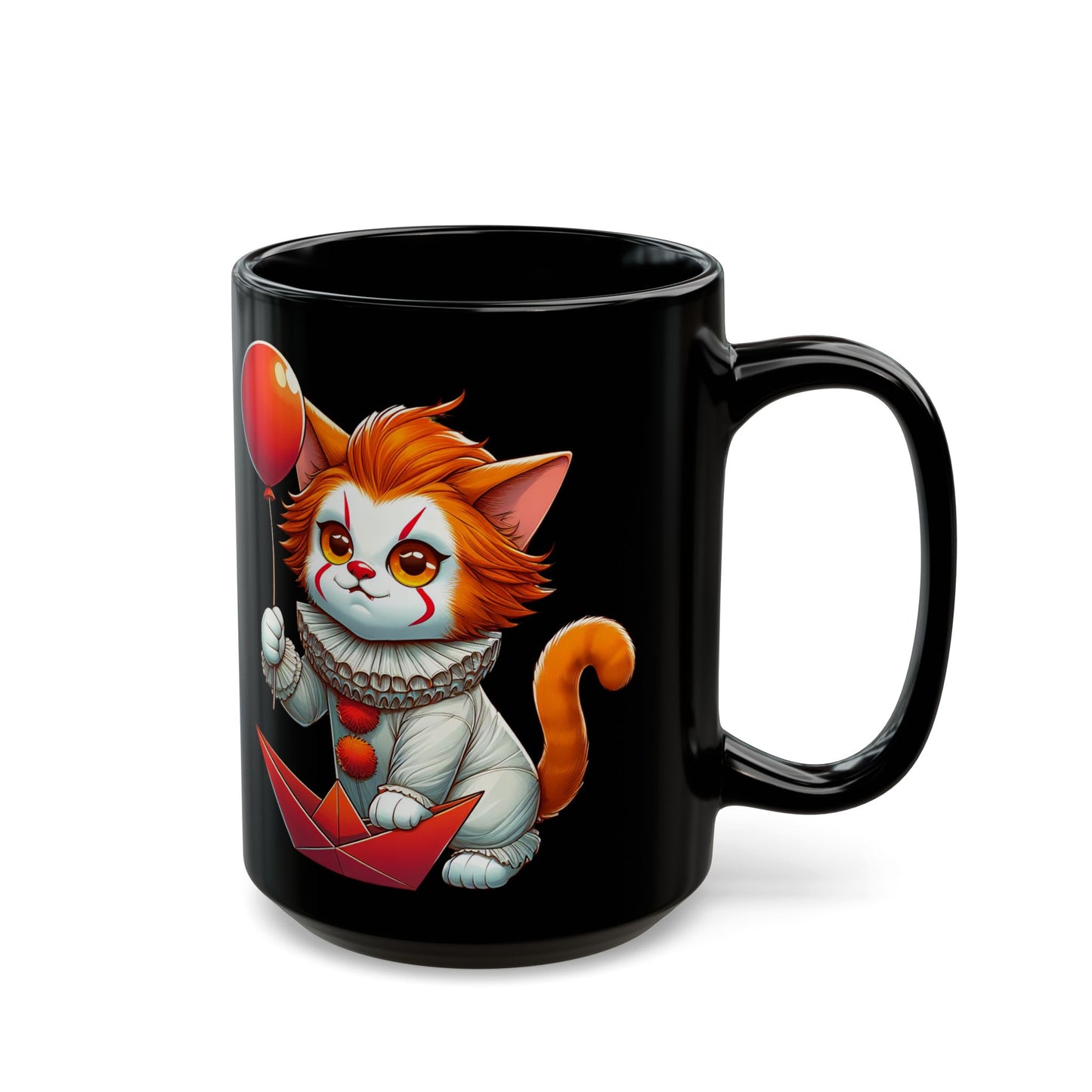 Clown Cat Black Mug (15oz)