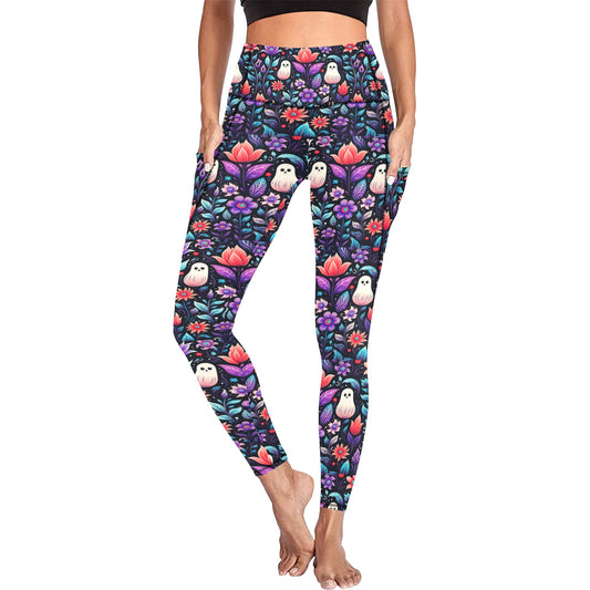 Halloween Boho  Women's Leggings with Pockets