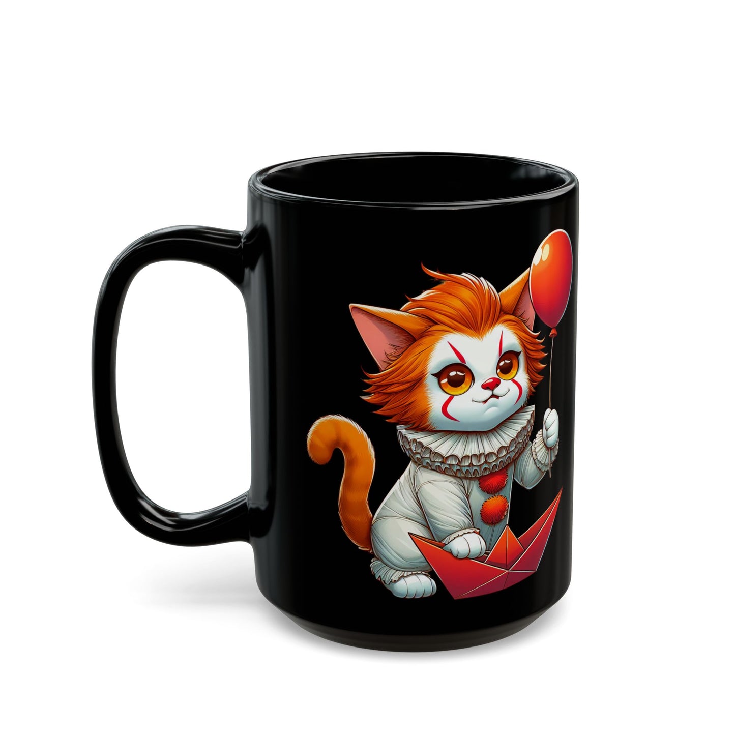 Clown Cat Black Mug (15oz)