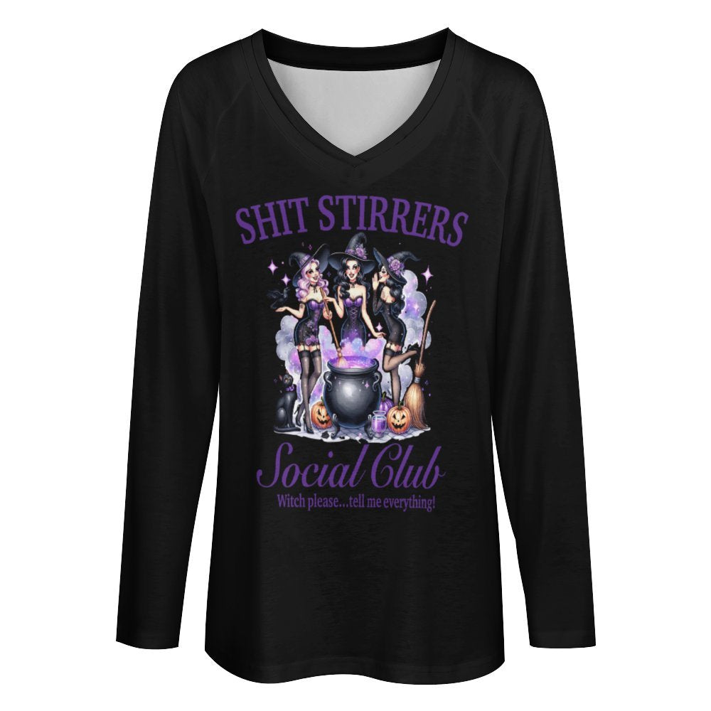 Shit Stirrers Long Sleeve Tshirt Black/ White/Puple Choices