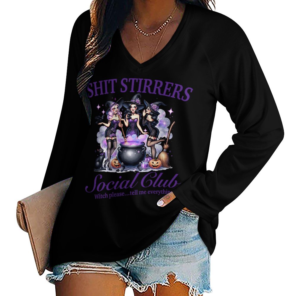 Shit Stirrers Long Sleeve Tshirt Black/ White/Puple Choices