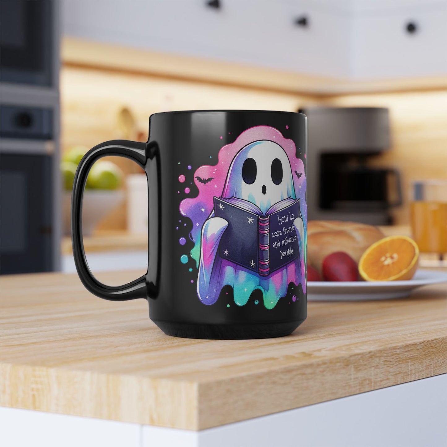 Pastel Ghost Black Mug (15oz)