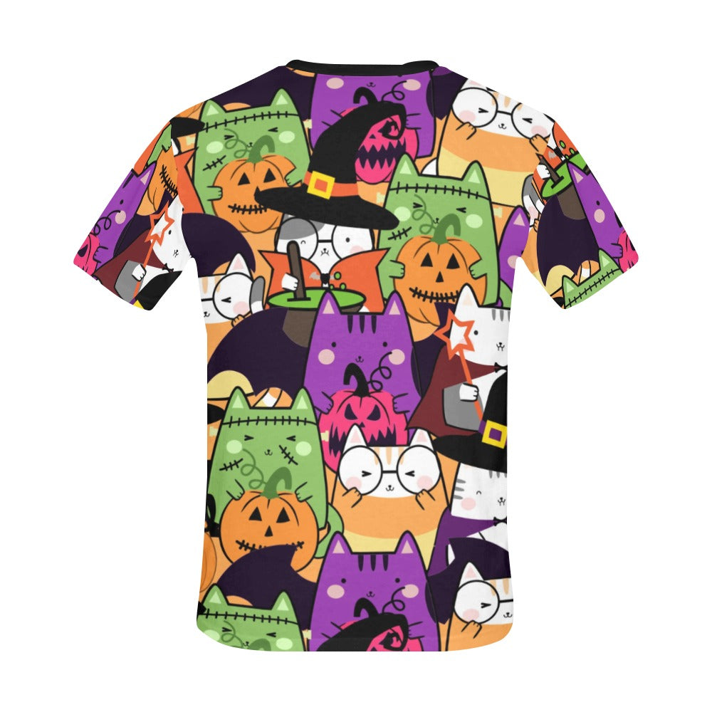 Halloween Cats T-Shirt for Men (USA Size)