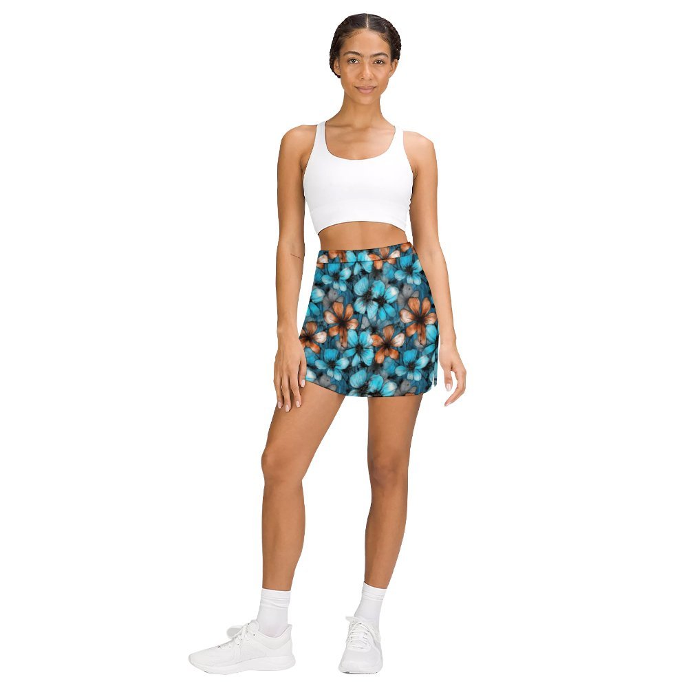 Flowered Skort with Pocket