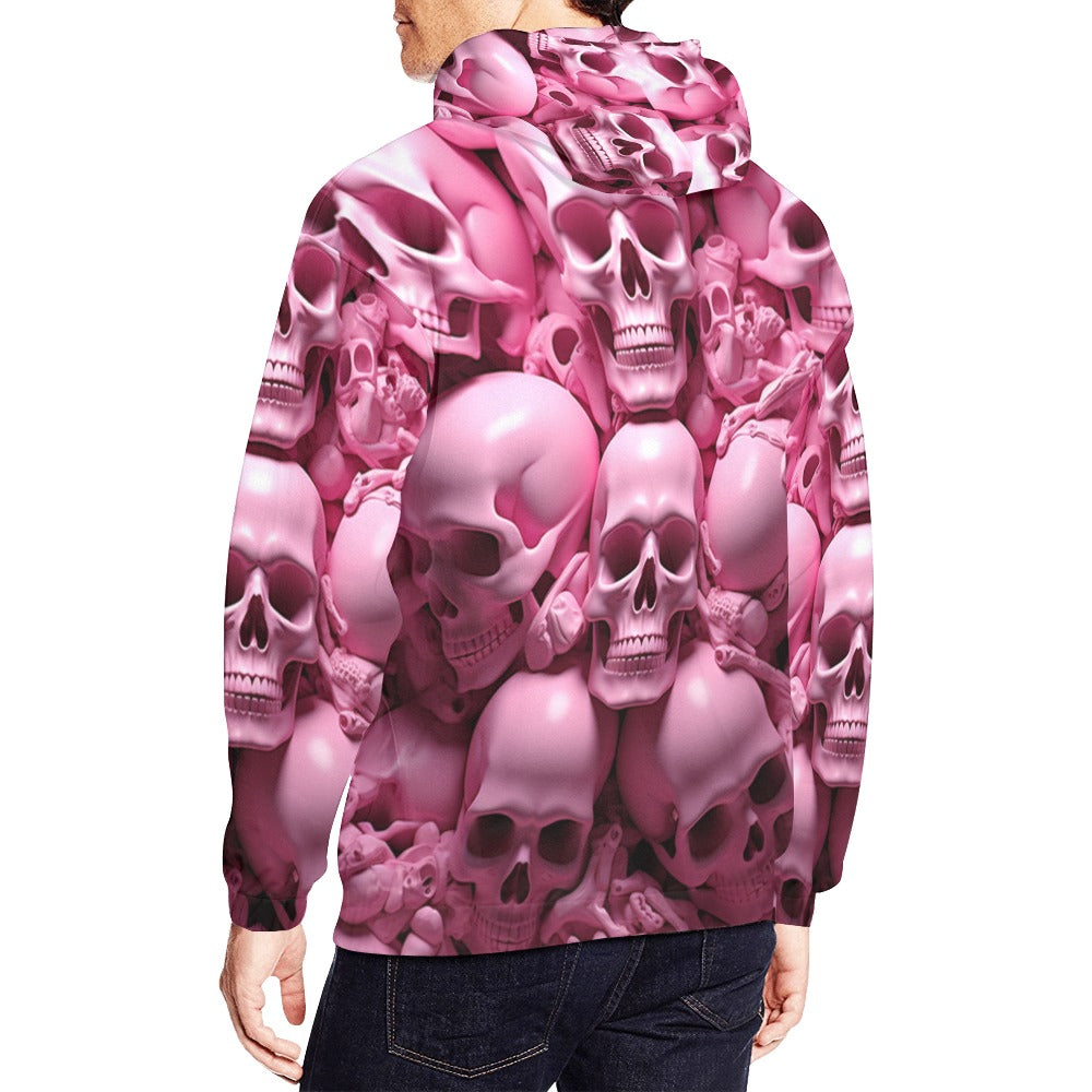 Pink Skeletons Hoodie for Men (USA Size)