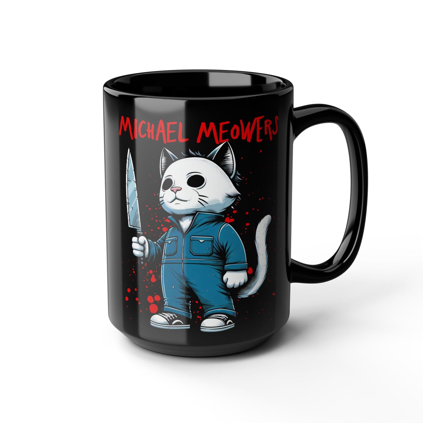 Michael Meowers Black Mug (15oz)