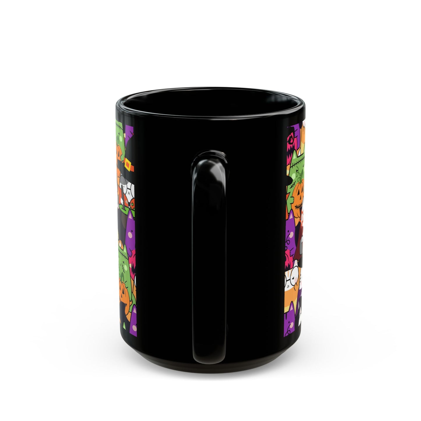 Halloween Cats Black Mug (15oz)