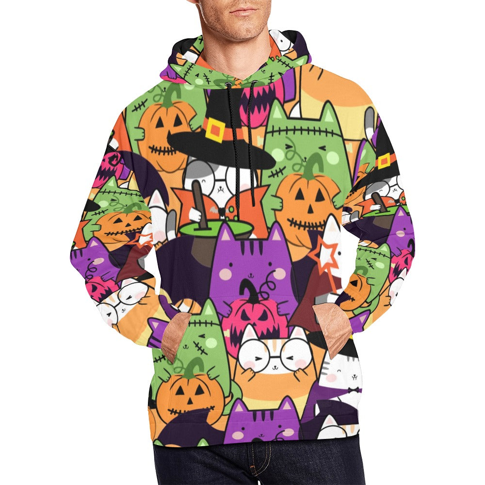 Halloween Cats  Hoodie for Men (USA Size)