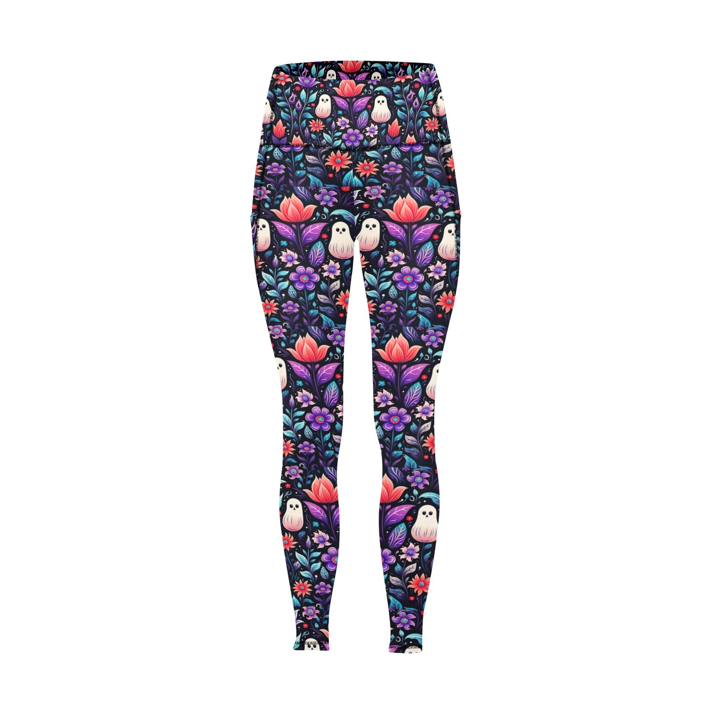 Halloween Boho  Women's Leggings with Pockets