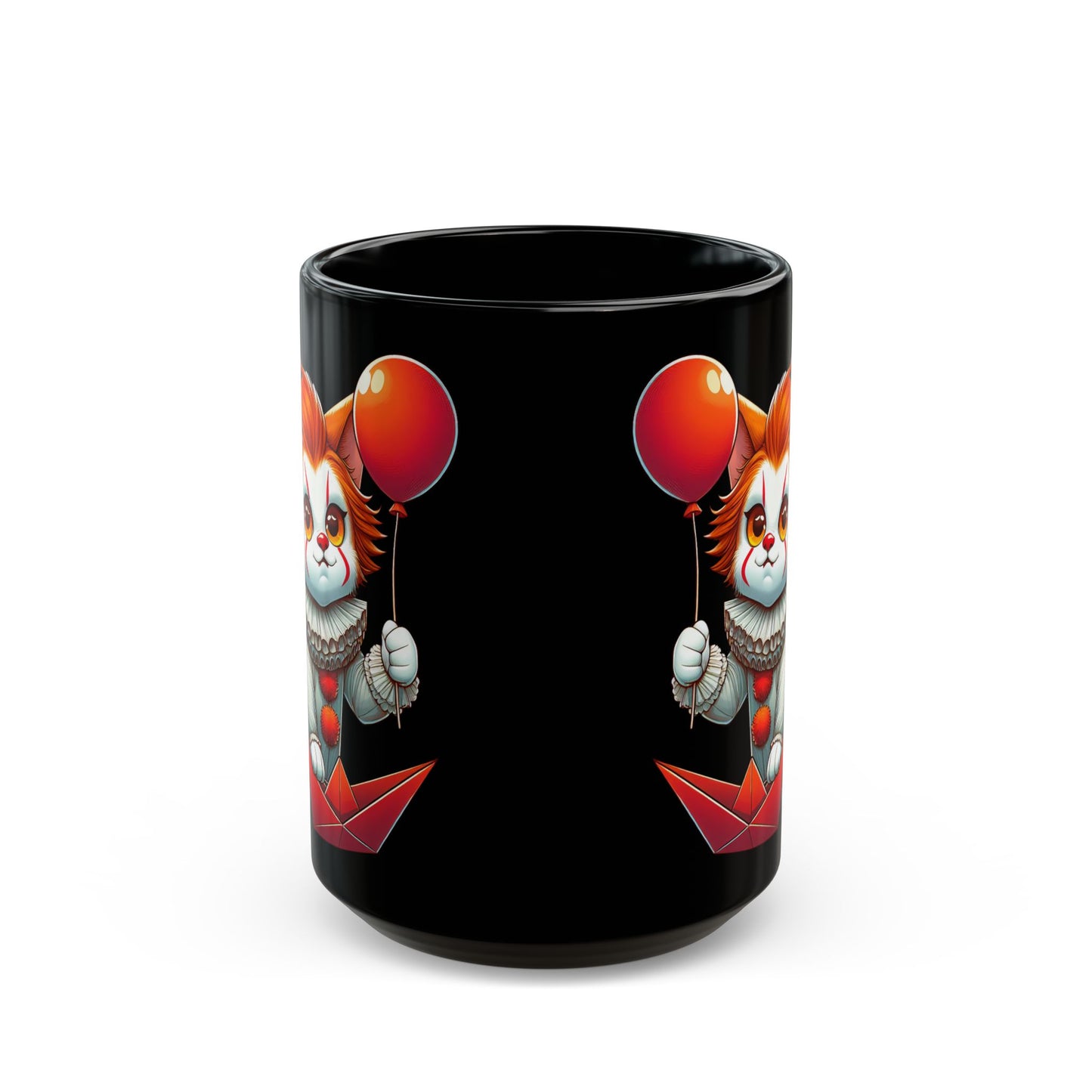 Clown Cat Black Mug (15oz)