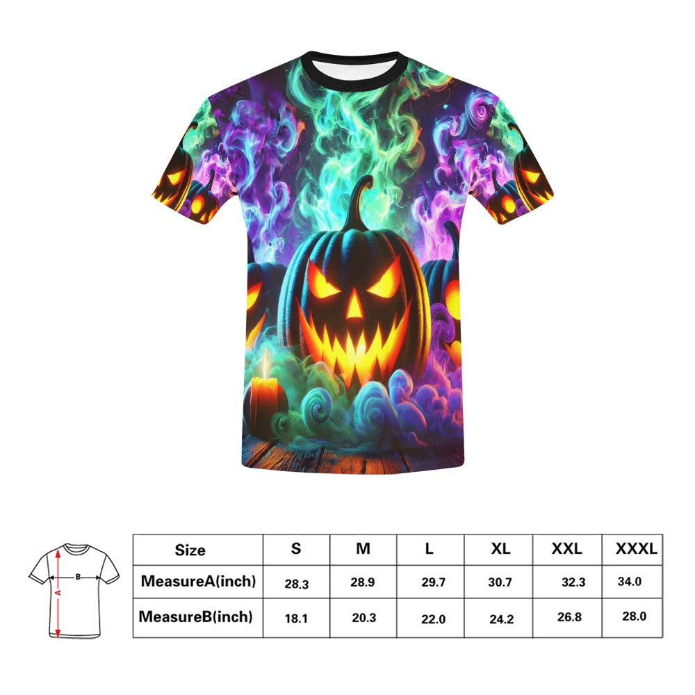 Colorful Pumpkins T-Shirt for Men (USA Size)