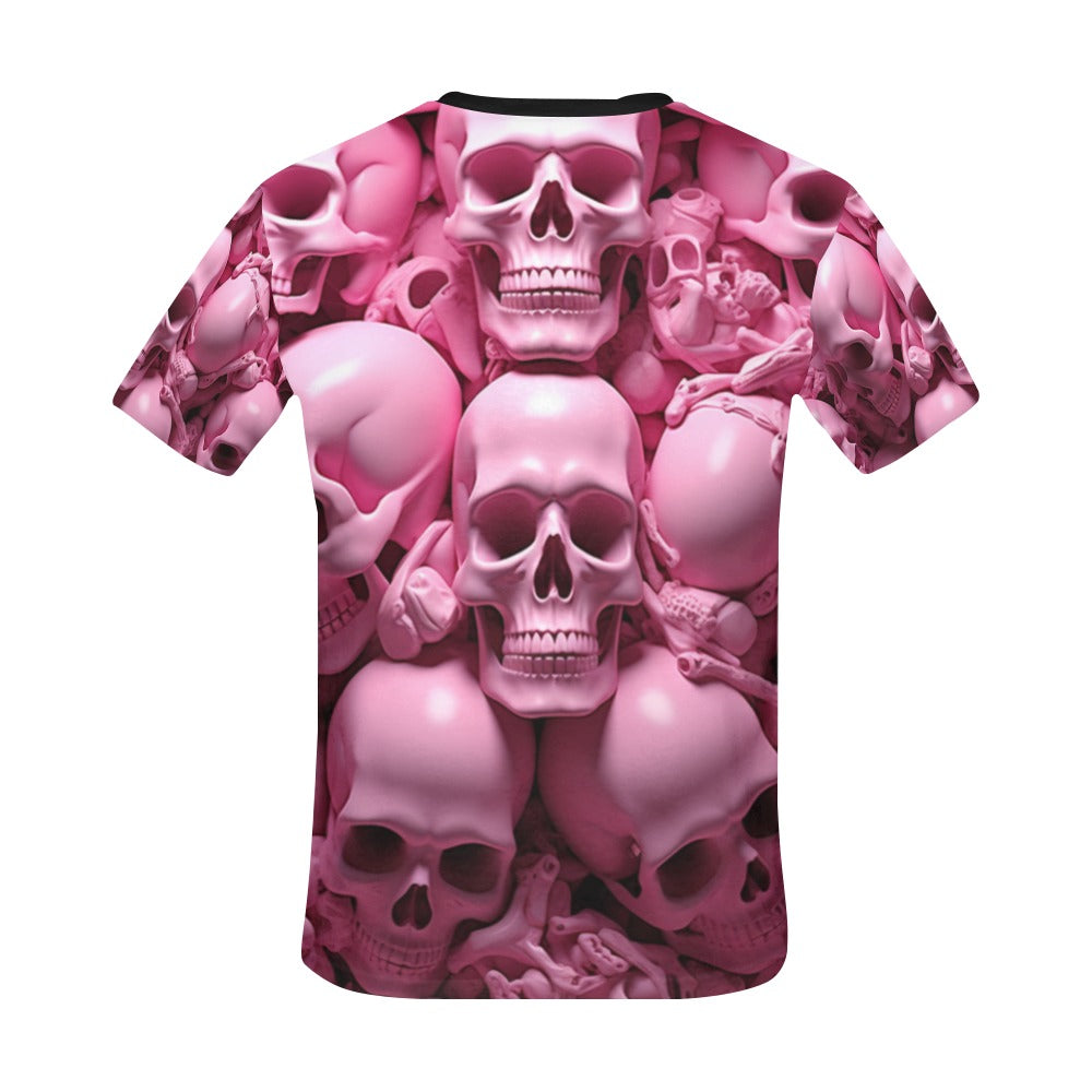 Pink Skeletons  T-Shirt for Men (USA Size)