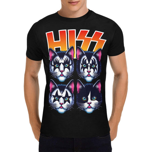 Cat Hiss  T-Shirt for Men (USA Size)